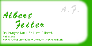 albert feiler business card